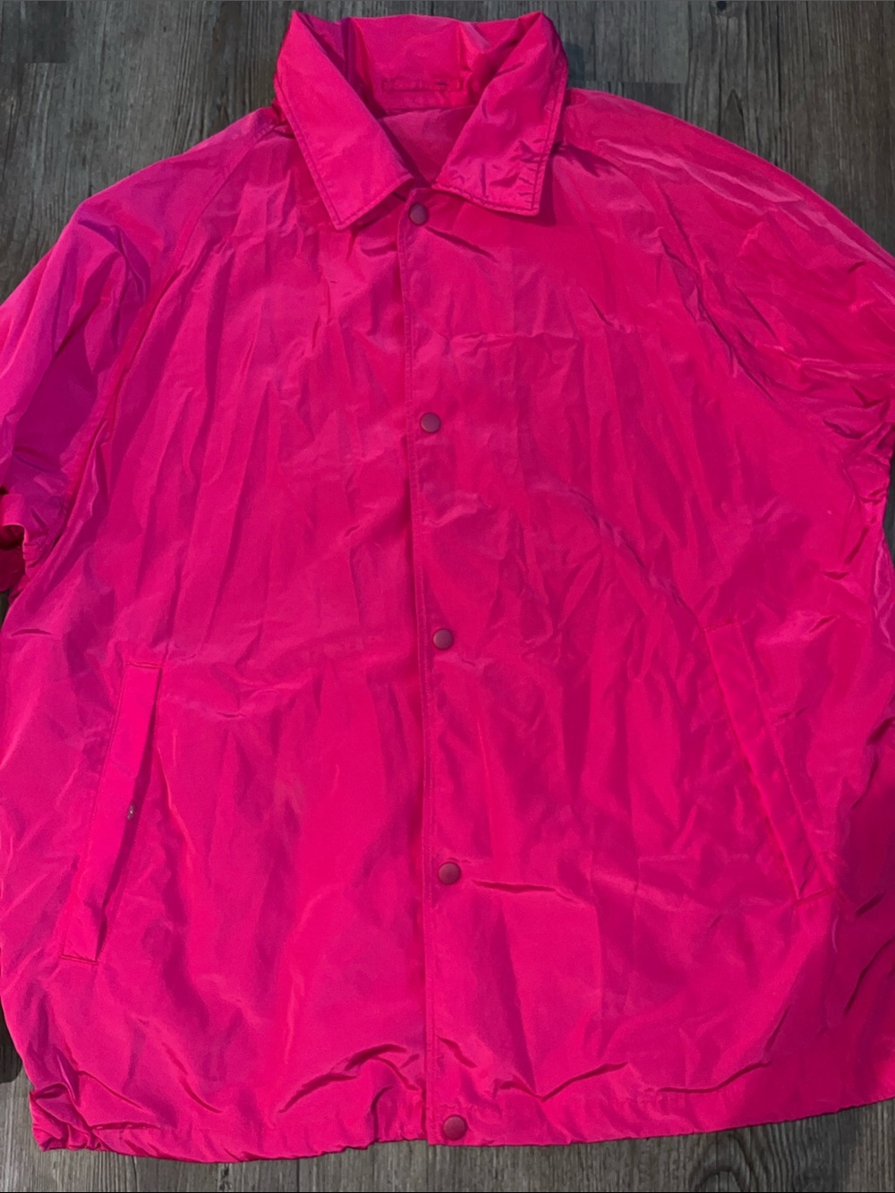 UNIQLO Hot Pink Ski-Style Snap-Front Jacket